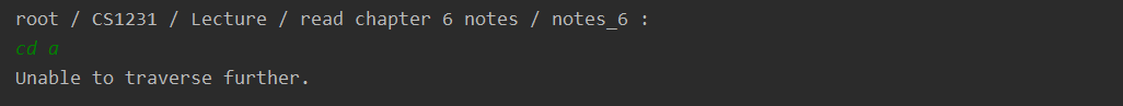 cd down command incorrect